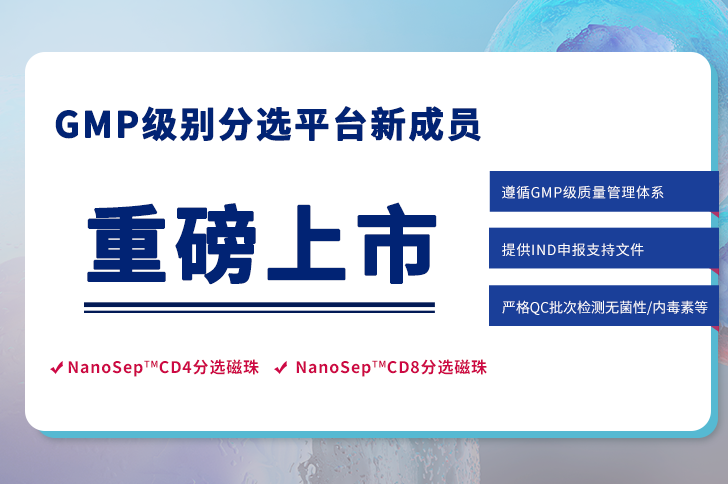 GMP级别CD4分选磁珠、CD8分选磁珠重磅上市！